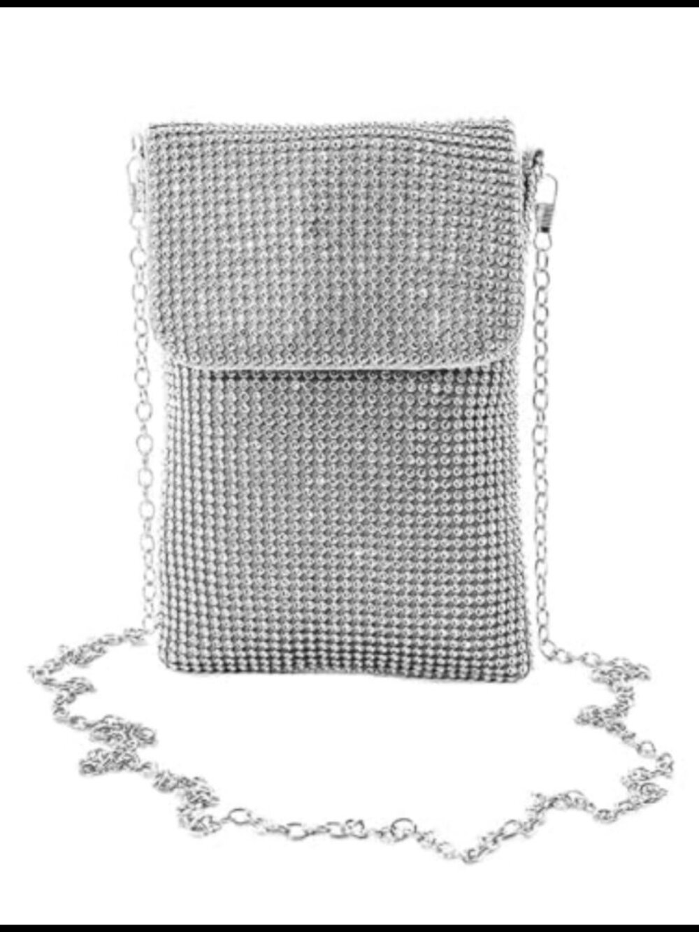 Glitter Rhinestone Crossbody Evening Bag Sparkly Small Clutch Purse